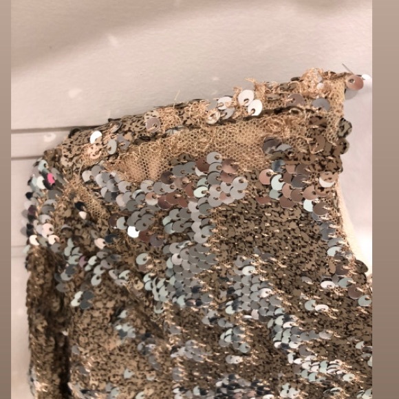 TFNC London Gold and Silver Sequin Dress - Picture 3 of 3